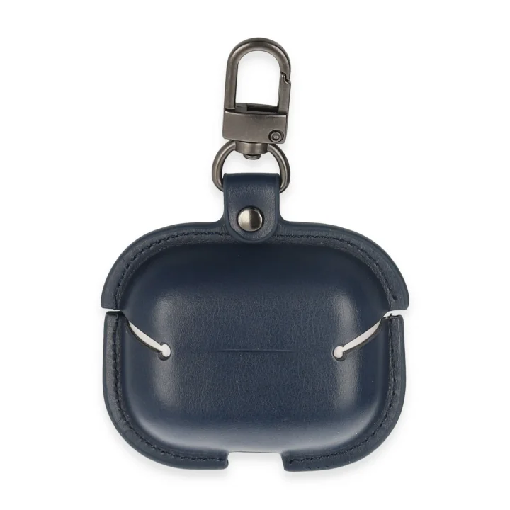 Mey İthalat®  Airpods Pro 2 (2.nesil) Çanta Deri Kılıf - Lacivert