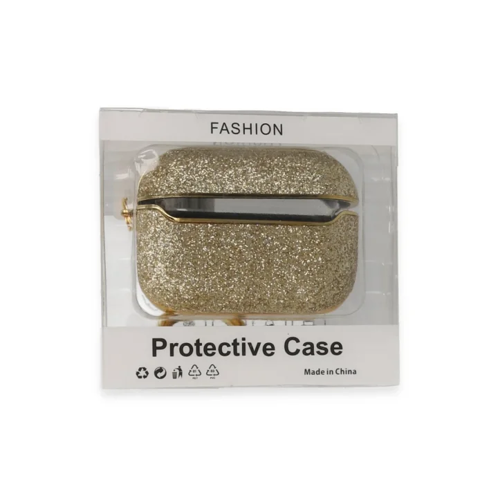 Mey İthalat®  Airpods Pro 2 (2.nesil) Spell Simli Kılıf - Gold