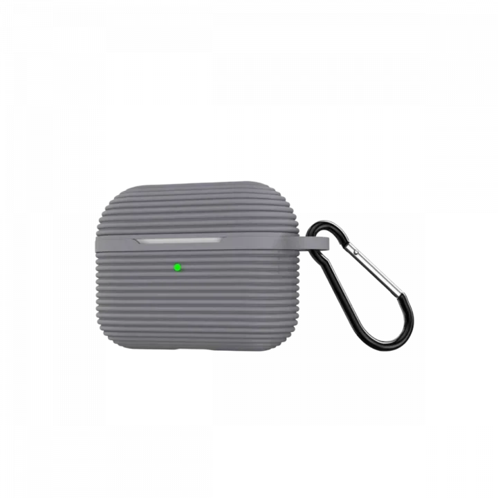 Mey İthalat®  Airpods Pro 3 (3.nesil) Raven Silikon Kılıf - Gri