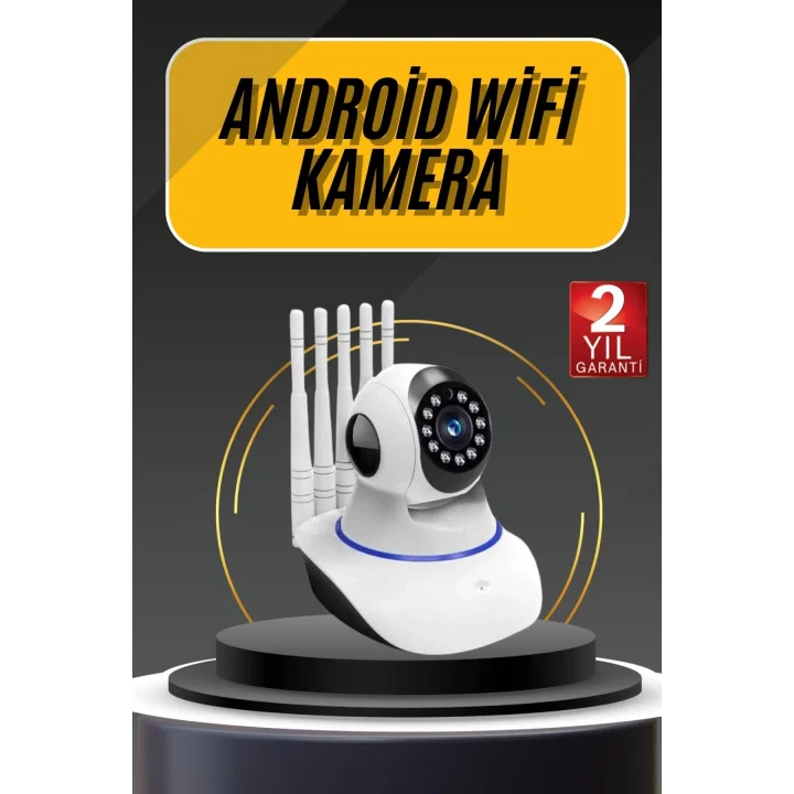 Mey İthalat® Akıllı Gece Görüşlü Sensörlü Wifi Kamera Telefondan Takip Edilebilir