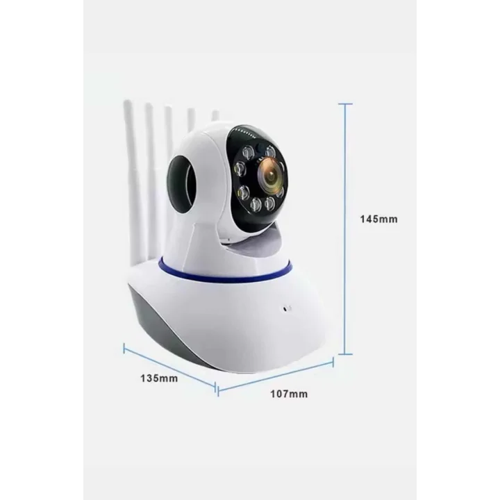 Mey İthalat® Akıllı Gece Görüşlü Sensörlü Wifi Kamera Telefondan Takip Edilebilir