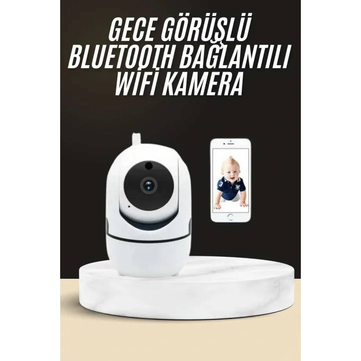 Mey İthalat® Akıllı Güvenlik Kamerası HD Görüntü Kalitesi Hareket Algılama Wifi Kamera