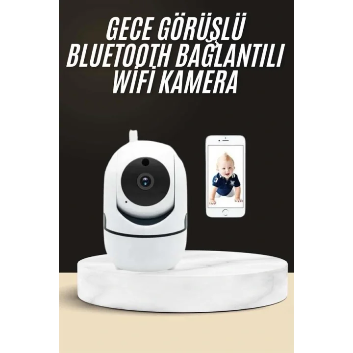 Mey İthalat® Akıllı Güvenlik Kamerası HD Görüntü Kalitesi Hareket Algılama Wifi Kamera