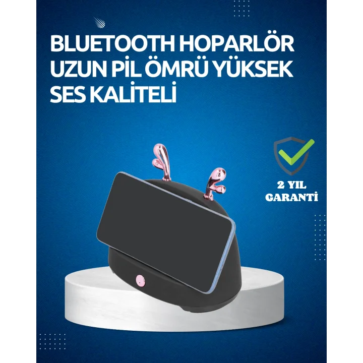 Mey İthalat® Akıllı Kablosuz Telefon Tutucu ve Stereo Hoparlör – Kolay Kullanım ve Yüksek Ses Kalitesi