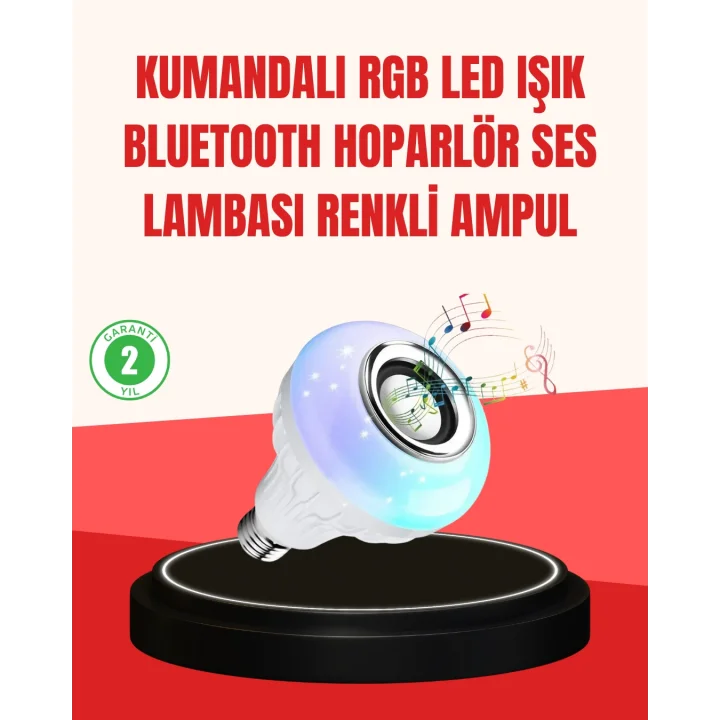 Mey İthalat® Akıllı LED Ampul – E27 Uyumlu ve Müzik Çalarlı Tasarım