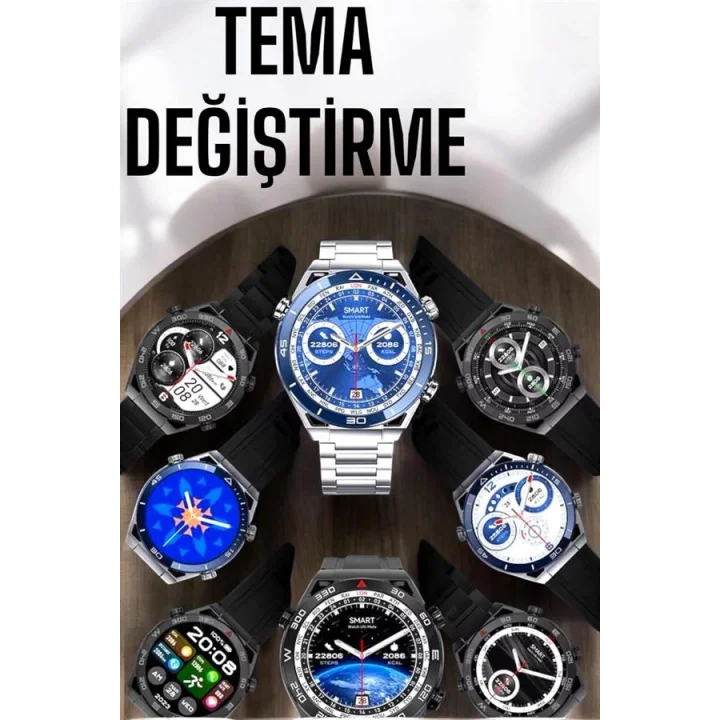 Mey İthalat® Akıllı Saat 2024 Model Arama Cevaplayan Uyku ve Sağlık Takibi