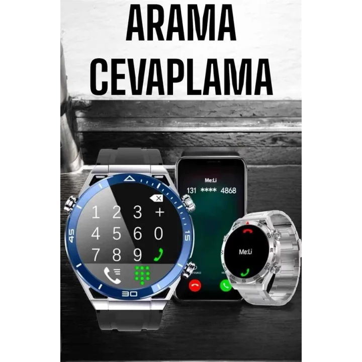 Mey İthalat® Akıllı Saat 2024 Model Arama Cevaplayan Uyku ve Sağlık Takibi