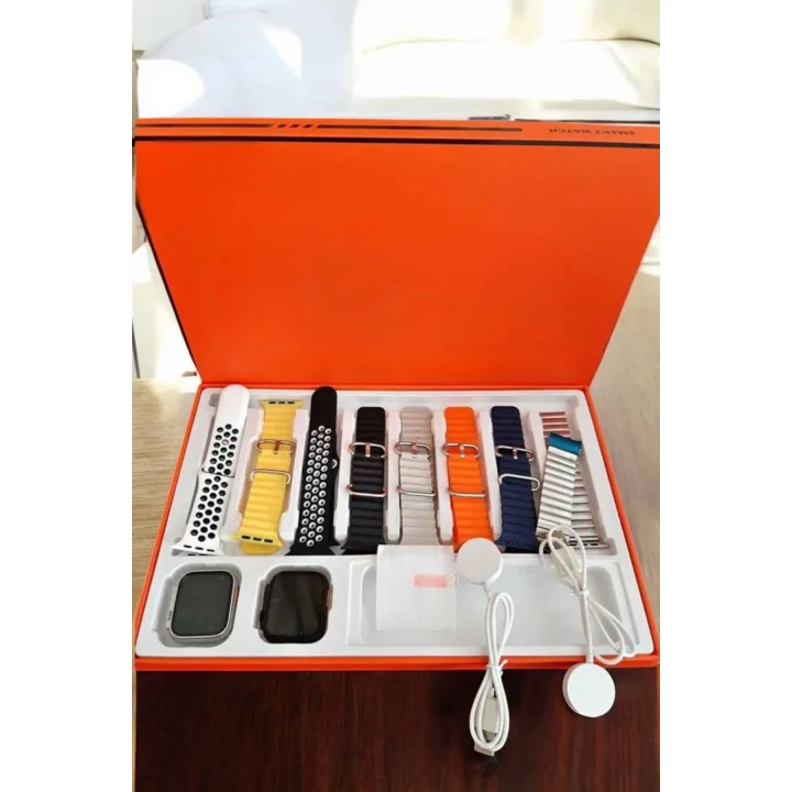 Mey İthalat® Akıllı Saat 7 Kordonlu Metal,Plastik Ve Hasır Kordon Seçeneği