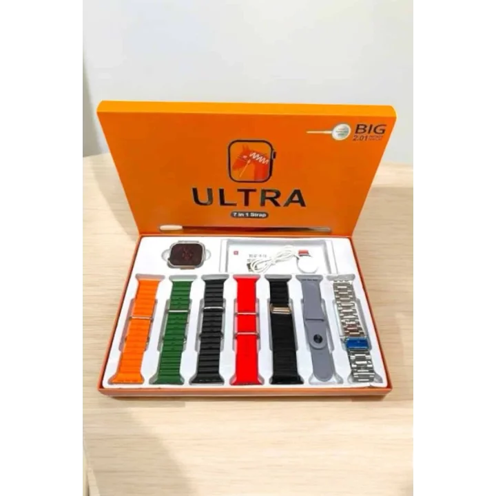 Mey İthalat® Akıllı Saat 7 Kordonlu Metal,Plastik Ve Hasır Kordon Seçeneği