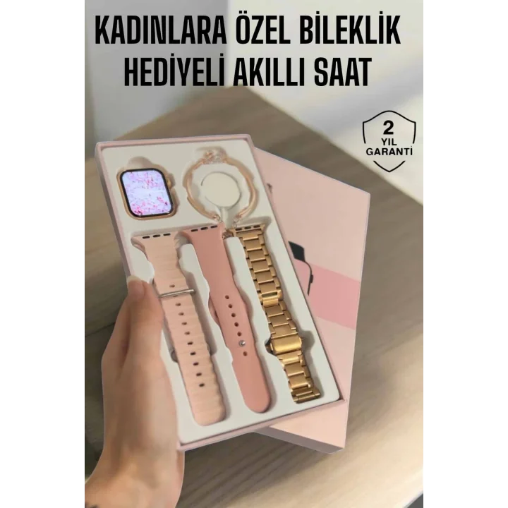 Mey İthalat® Akıllı Saat Adımsayar, Nabız Takibi ve GPS Destekli Kadınlara Özel