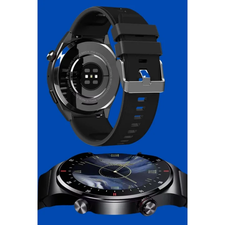 Mey İthalat® Akıllı Saat Amoled Ekran Bluetooth Bağlantılı Sesli Görüşme Nabız Ölçer