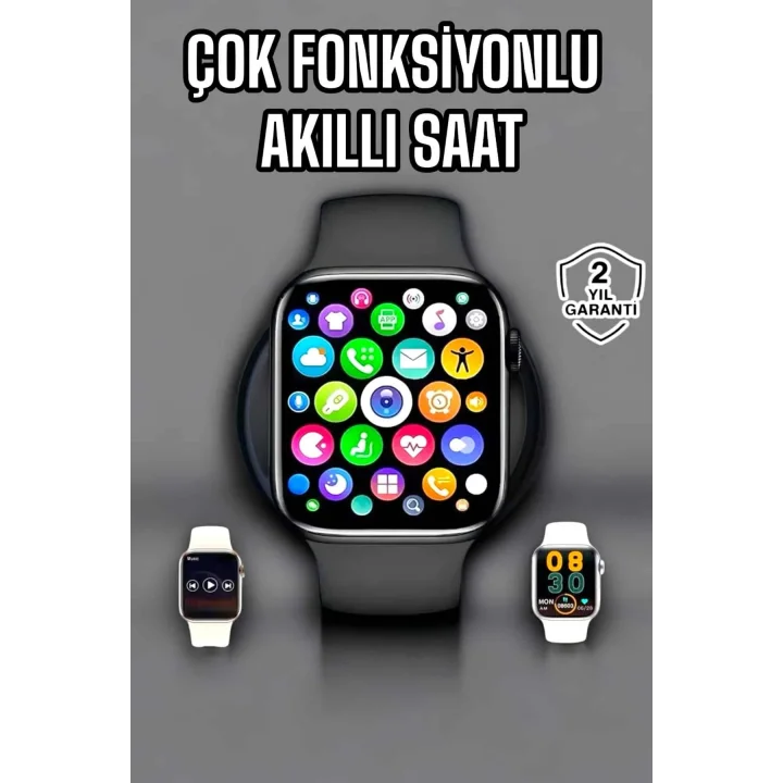 Mey İthalat® Akıllı Saat Amoled Ekran GPS ve Uyku Takibi Bluetooth Bağlantılı