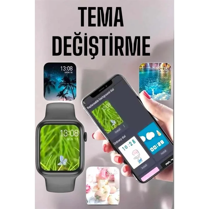 Mey İthalat® Akıllı Saat Amoled Ekran Yeni Nesil Bluetooth Bağlantılı