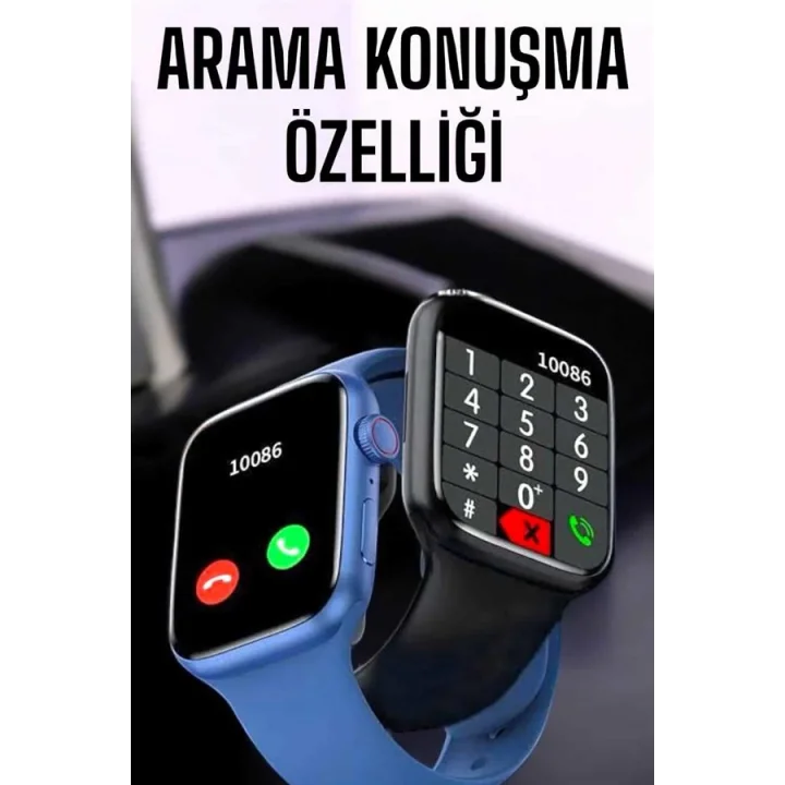 Mey İthalat® Akıllı Saat Amoled Ekran Yeni Nesil Bluetooth Bağlantılı