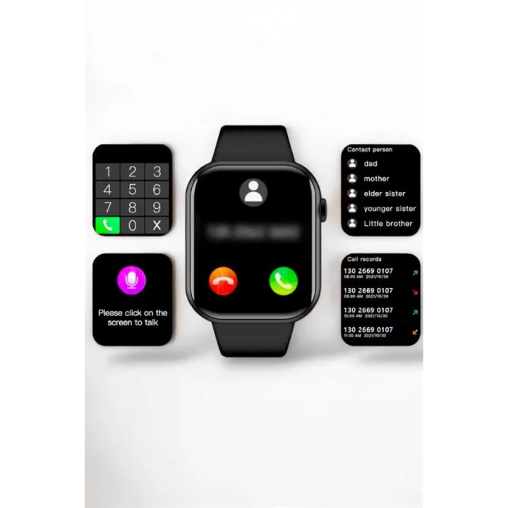 Mey İthalat® Akıllı Saat Arama Cevaplayan Dokunmatik Ekran Bleutooth Bağlantılı