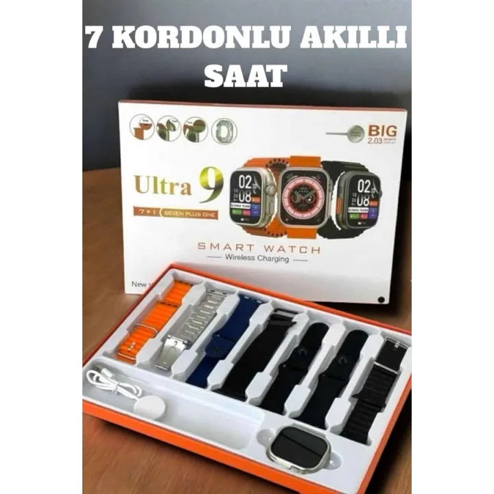 Mey İthalat® Akıllı Saat Bluetooth Bağlantılı 2.09 İnç HD Ekran ve Çok Yönlü Sağlık Takibi