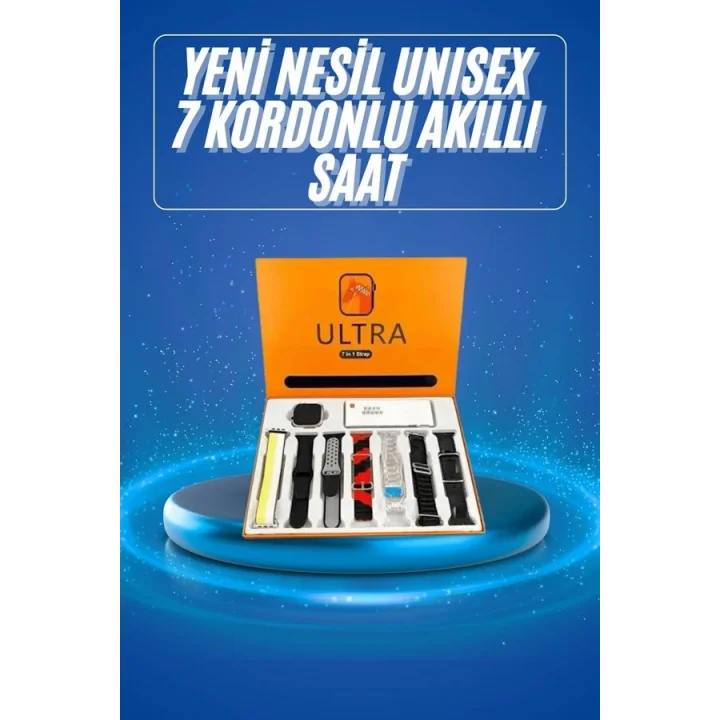 Mey İthalat® Akıllı Saat Çağrı Cevaplayabilen Unısex 7 Kordonlu Müzik Dinleme