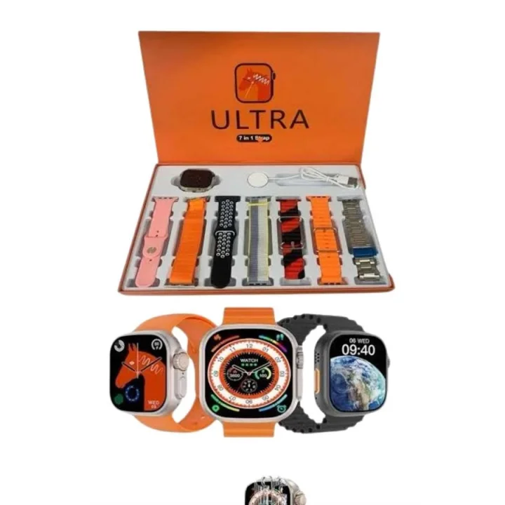 Mey İthalat® Akıllı Saat Çağrı Cevaplayabilen Unısex 7 Kordonlu Müzik Dinleme