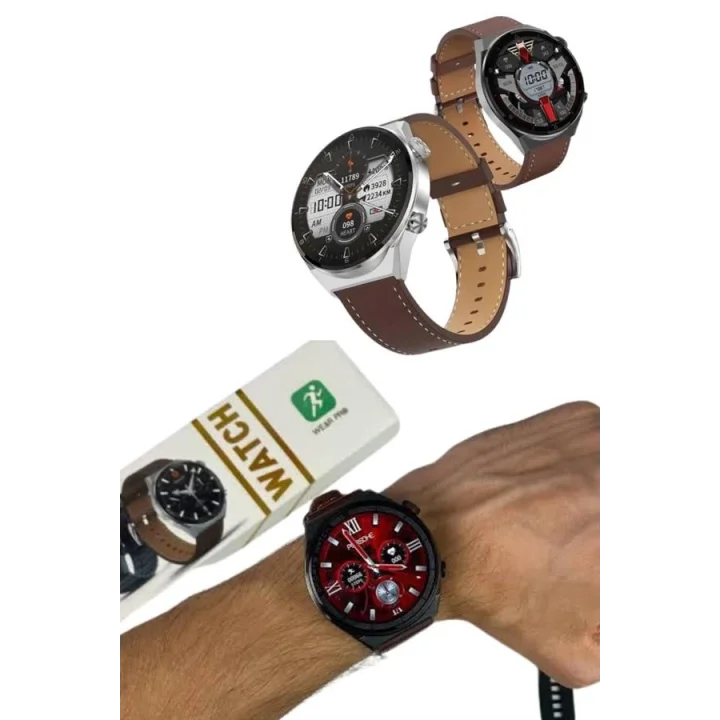 Mey İthalat® Akıllı Saat Çelik Kordon Çağrı Cevaplama Amoled Ekran Titreşimli Uyku ve Sağlık Takibi