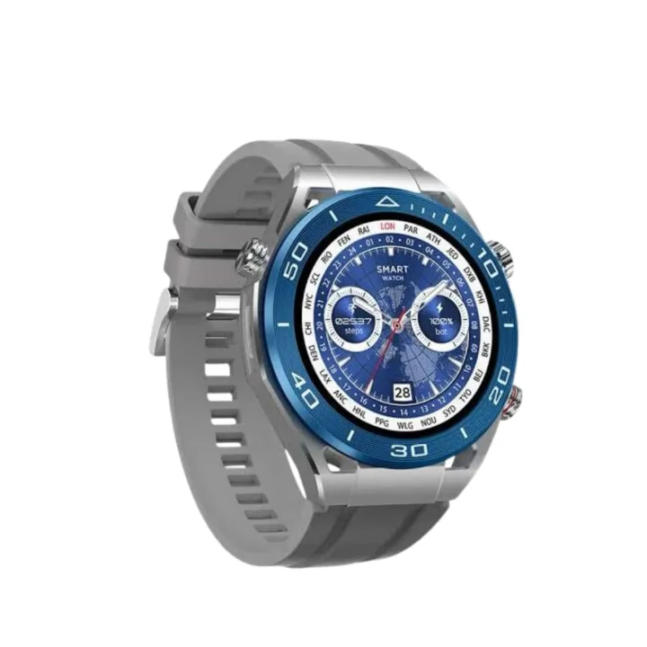 Mey İthalat® Akıllı Saat Çelik Kordonlu Amoled Ekran Android ve İOS Uyumlu Çağrı Cevaplayabilen