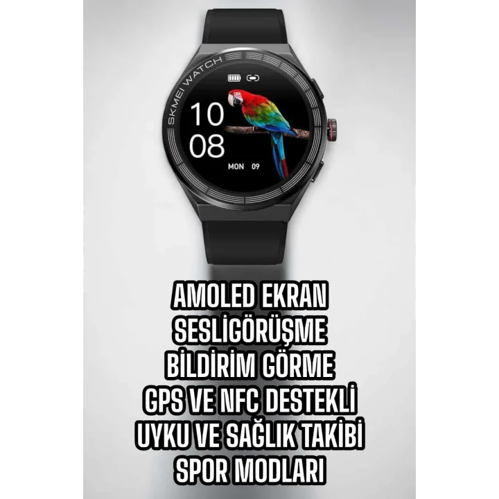 Mey İthalat® Akıllı Saat Dokunmatik Ekran Sesli Görüşme ve Bildirim Görme Sağlık Takibi