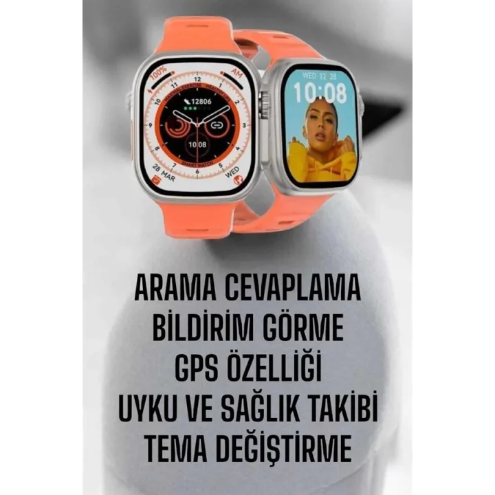 Mey İthalat® Akıllı Saat GPS, Sağlık Ve Uyku Takibi Arama Cevaplayan Bluetooth Bağlantılı