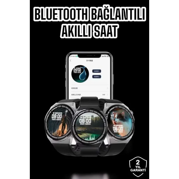 Mey İthalat® Akıllı Saat GPS VE NFC Özelliği Sesli Görüşme Dokunmstik Ekran