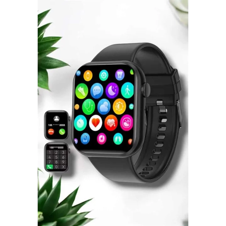 Mey İthalat® Akıllı Saat iOS ve Android ile Uyumlu Şık ve Çok Fonksiyonlu