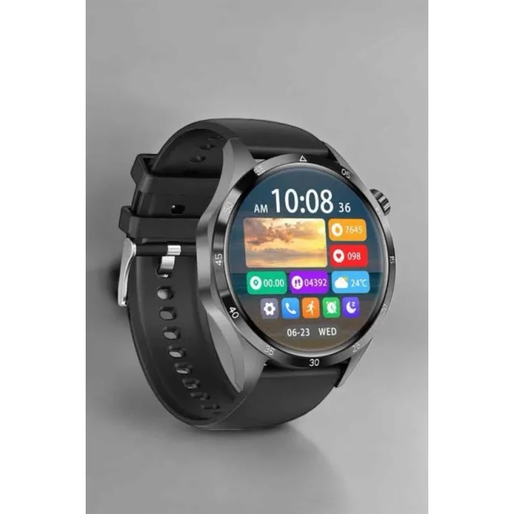 Mey İthalat® Akıllı Saat Metal Kordonlu GPS ve NFC Uyumlu Arama Cevaplayan