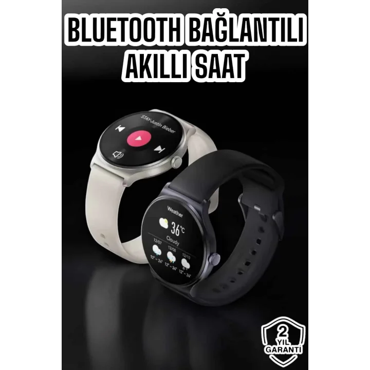 Mey İthalat® Akıllı Saat Sesli Görüşme Bluetooth Bağlantılı 3 Kordonlu