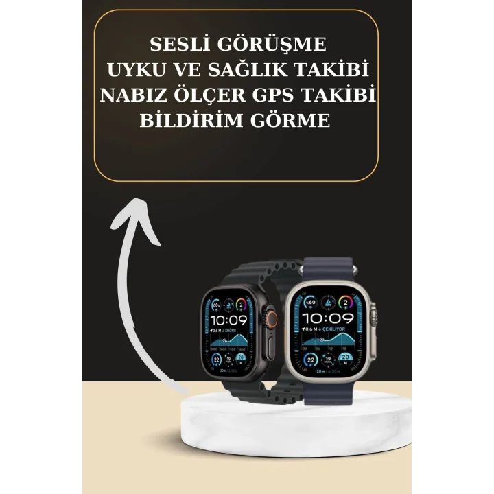 Mey İthalat® Akıllı Saat Sesli Görüşme Titreşimli GPS Bağlantısı Müzik Dinleme Sosyal Medya Bildirimleri