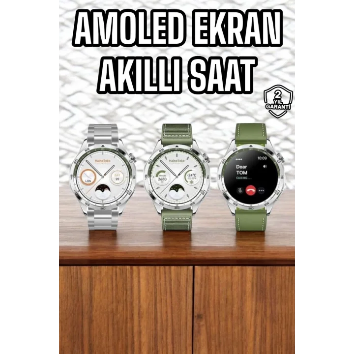 Mey İthalat® Akıllı Saat Sesli Görüşme Titreşimli Nabız Sensörlü Spor Modları