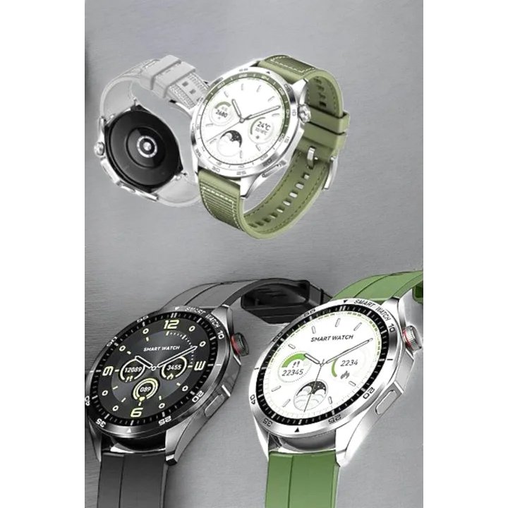 Mey İthalat® Akıllı Saat Sesli Görüşme Titreşimli Nabız Sensörlü Spor Modları