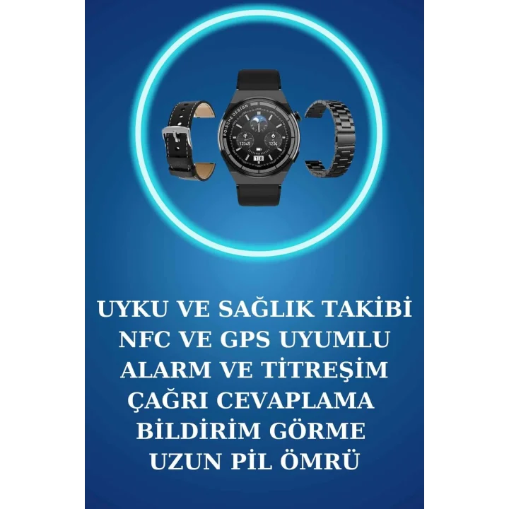 Mey İthalat® Akıllı Saat ve Kulaklık Seti Bildirim Görme Arama Cevaplama ANC Özelliği