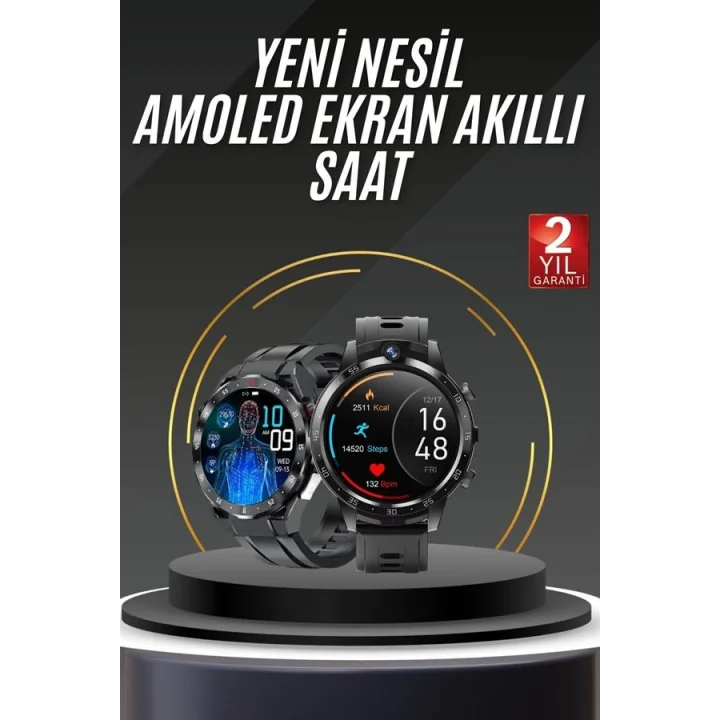 Mey İthalat® Akıllı Saat Yeni Model Sesli Asistan Bildirim Görme Bluetooth Bağlantılı Müzik Dinleme