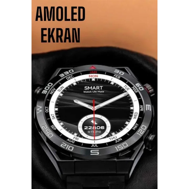 Mey İthalat® Akıllı Saat Yeni Nesil 2024 Model Metal Kordonlu Bluetooth Bağlantılı