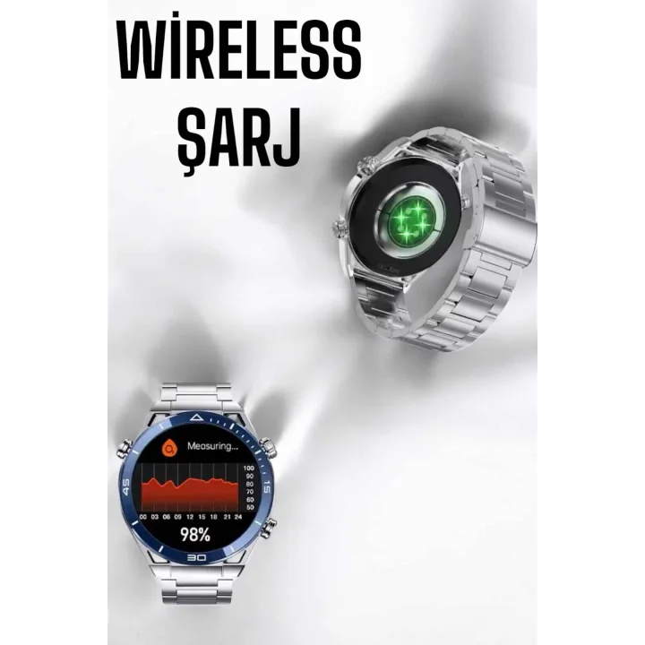 Mey İthalat® Akıllı Saat Yeni Nesil 2024 Model Metal Kordonlu Bluetooth Bağlantılı