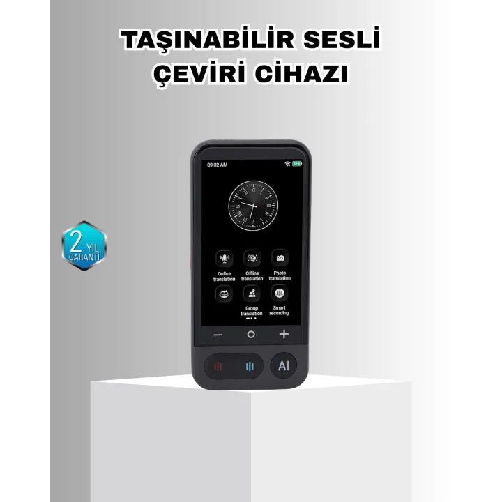 Mey İthalat® Akıllı Taşınabilir Tercüman – 17 Çevrimdışı, 139 Çevrimiçi Dil Desteği