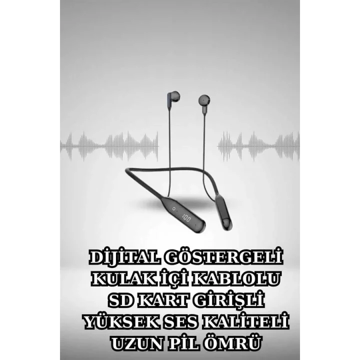 Mey İthalat® Alarm ve Titreşim Özellikli Akıllı Saat ve Mikrofonlu Kablolu Bluetooth Kulaklık 60 Saat