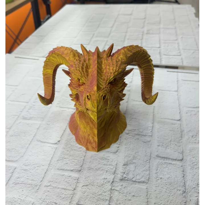 Mey İthalat® Altın Kırmızı Ejderha Figürü