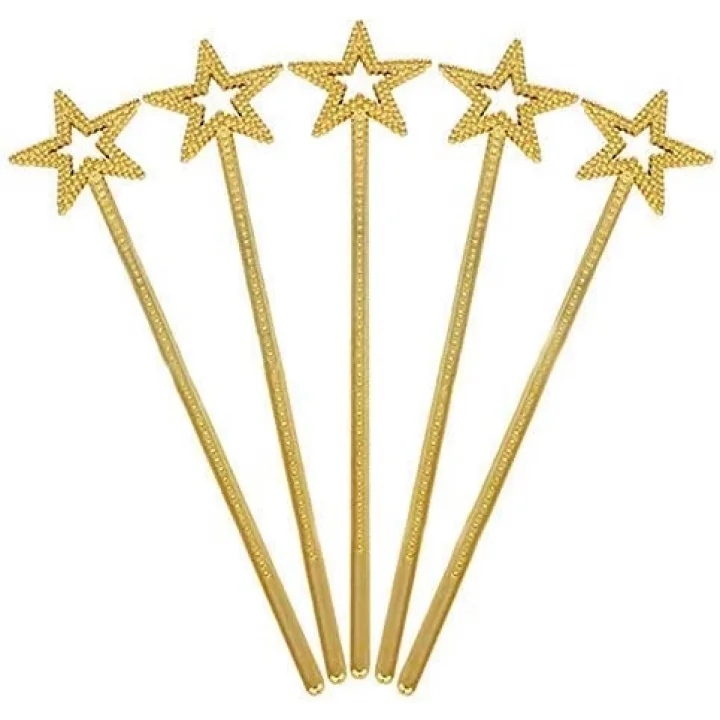 Mey İthalat® Altın Renk Yıldız Peri Asası Peri Değneği 34 cm 1 Adet