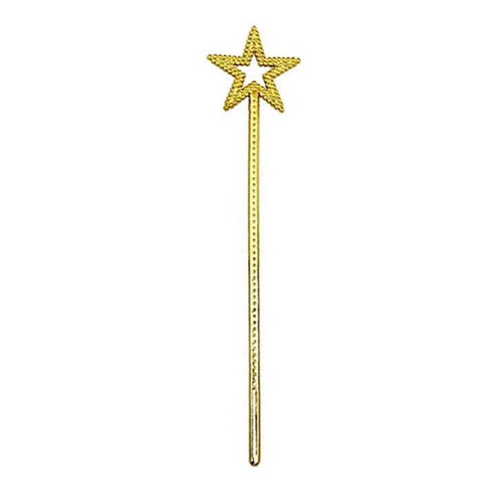 Mey İthalat® Altın Renk Yıldız Peri Asası Peri Değneği 34 cm 1 Adet