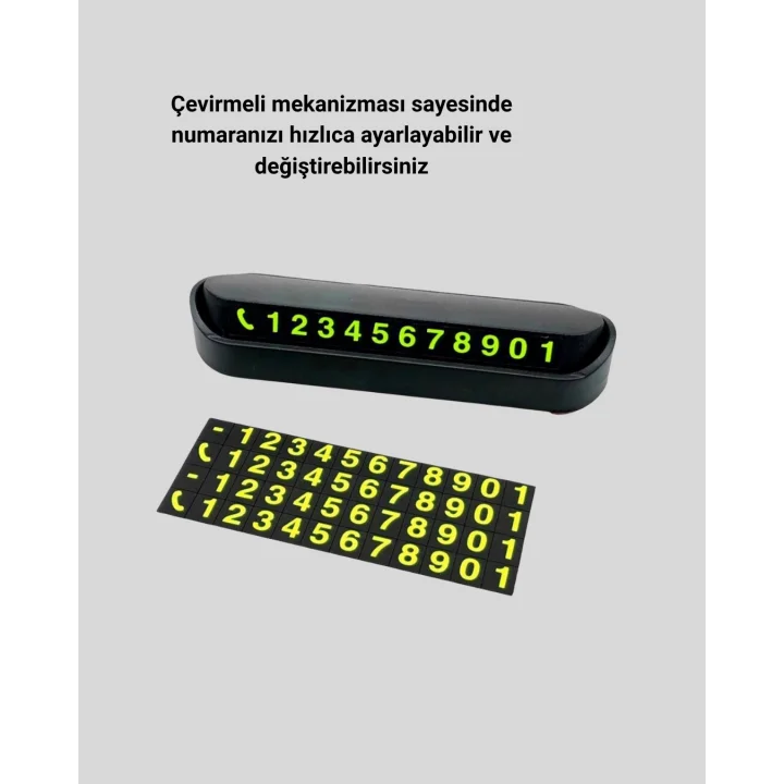Mey İthalat® Alüminyum Kasa Gri Çevirmeli Araç İçi Telefon Numaratörü