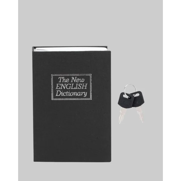 Mey İthalat® Anahtarlı Gizli Kitap Kasa – Metal İç Yapı, Kamuflajlı Sözlük Tasarım