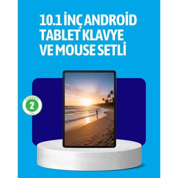 Mey İthalat® Android 15 Tablet Klavyeli Mouse’lu Profesyonel Set