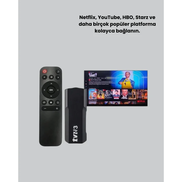 Mey İthalat® Android TV Stick 4K Ultra HD Görüntü Destekli