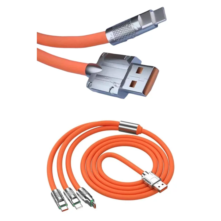 Mey İthalat® Android ve İOS Uyumlu 180 Derece Type-c Şarj Kablosu