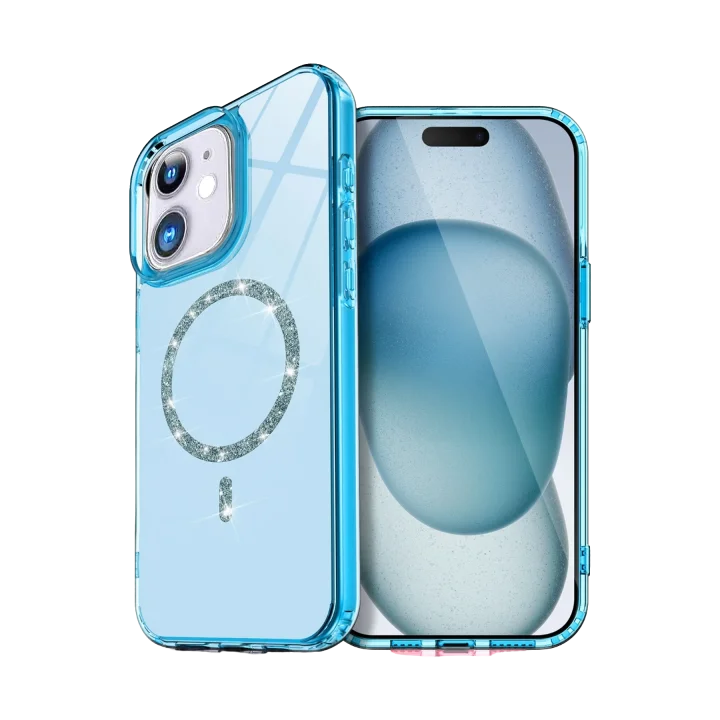 Mey İthalat®  Apple iPhone 11 Live Diamond Magsafe Kapak - Mavi