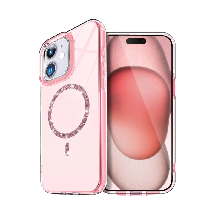 Mey İthalat®  Apple iPhone 11 Live Diamond Magsafe Kapak - Pembe