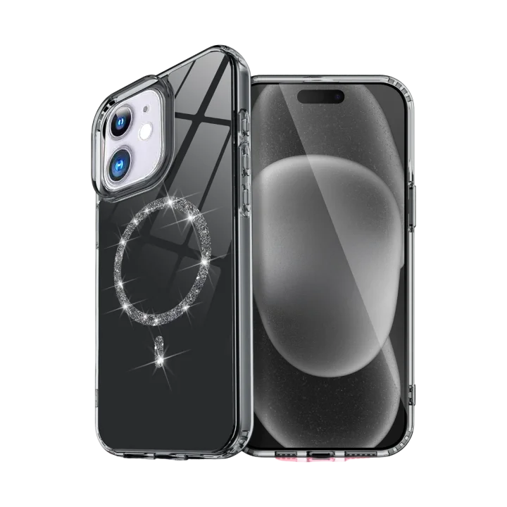 Mey İthalat®  Apple iPhone 11 Live Diamond Magsafe Kapak - Siyah